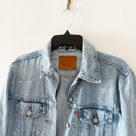 Levi's Women's Ex Boyfriend Denim Jacket Light Wash Size Small (S) - Picture 3 of 5